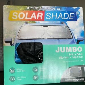 Jumbo Sunshade 3Pcs Foldable, Reversible, UPF 50+ For Car or Truck